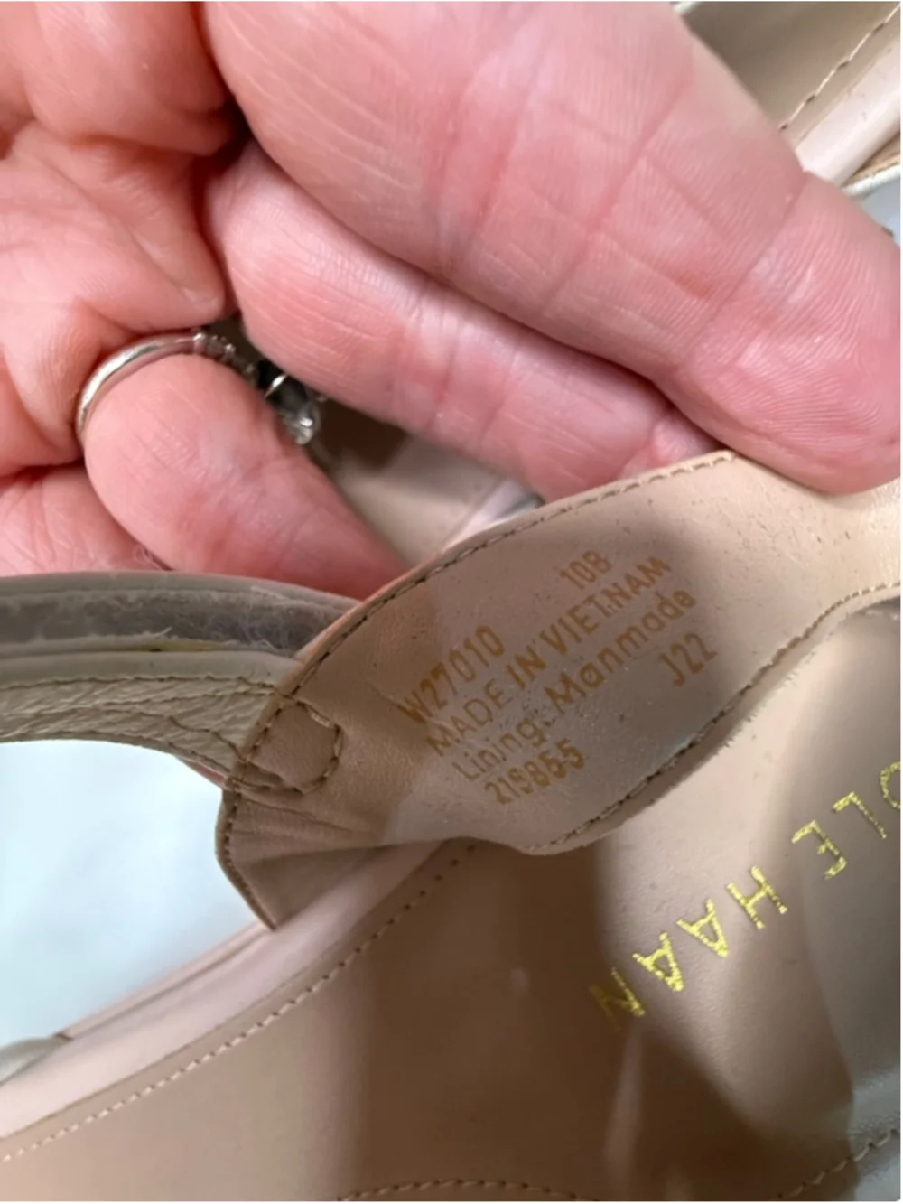 Cole Haan Cloudfeel Platform Sandals Pink White Comfort Size 10